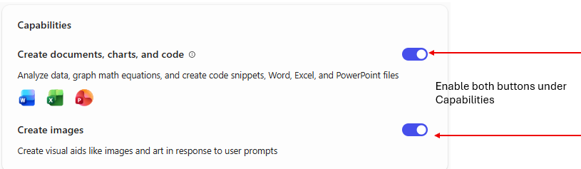 Capability settings