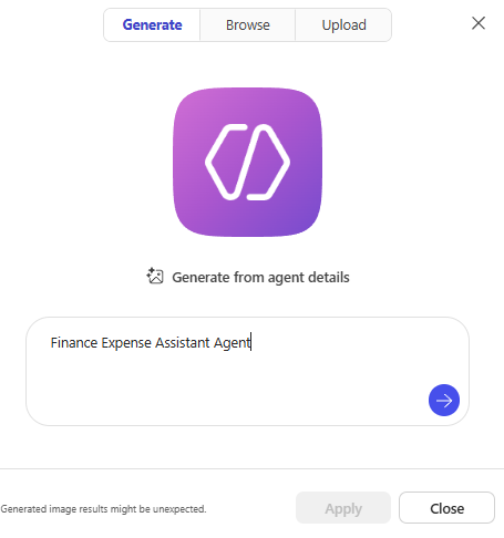 Agent builder UI