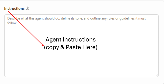 Agent name and description