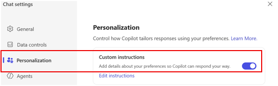 Settings → Personalization